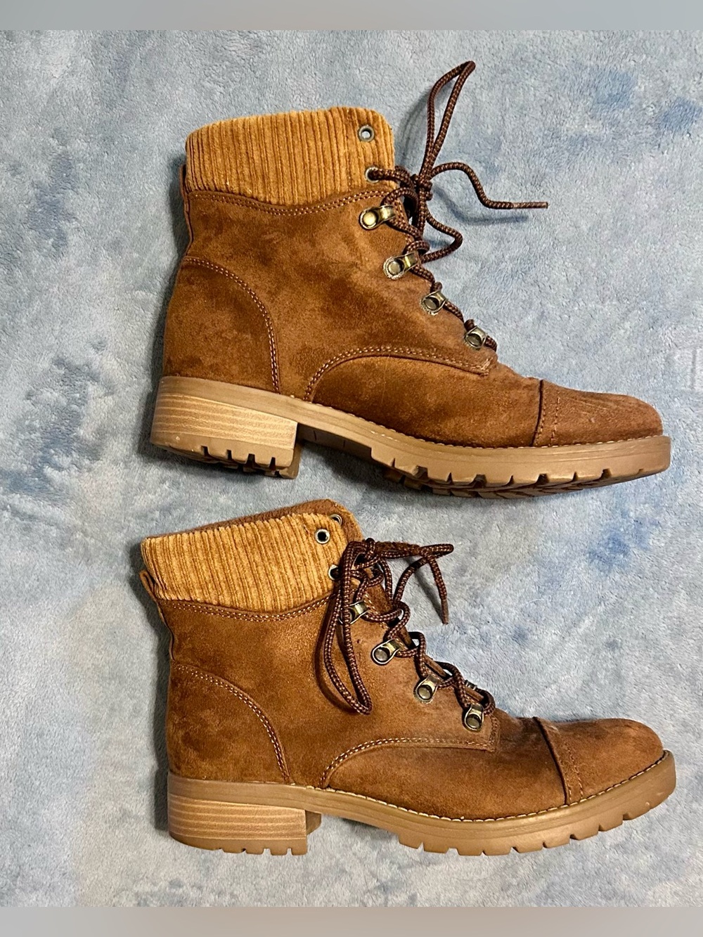 Universal Thread Brown Suede Lace-Up Ankle Boots